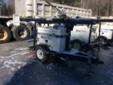 Multiquip Whisperwatt 7000 Diesel/AC generator 4-head light tower, unit #52, m/n DA-7000SS, Kubota Z