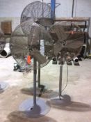 Lot of (3) industrial shop fans, 30" diameter