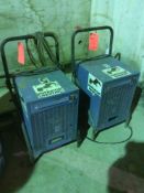 Lot of (2) Drizair 110 professional dehumidifiers