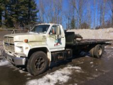 1987 Ford 370 Diesel truck with roll-off body, 24,500 GVWR, VIN# 1FDNF70H8HVA49363 (parts/scrap)