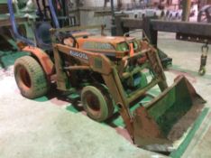 Lot of (2) machines for parts or repair - (1) Kubota 1550 tractor with bucket & tiller attachments,