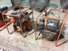 Lot of (2) Multiquip MQD306H and QP-301TH gas trash pumps, (1) in operable condition, (1) for parts/