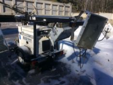 Multiquip Whisperwatt 7000 Diesel/AC generator 4-head light tower, unit #53, m/n DA-7000SS, Kubota Z