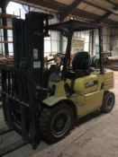 Caterpillar GP30 LP forklift, triple mast, 5300-lb capacity, 186" height, 9,233 hours, s/n 7AM02596