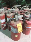 Lot of (19) ass't large sized ABC fire extinguishers