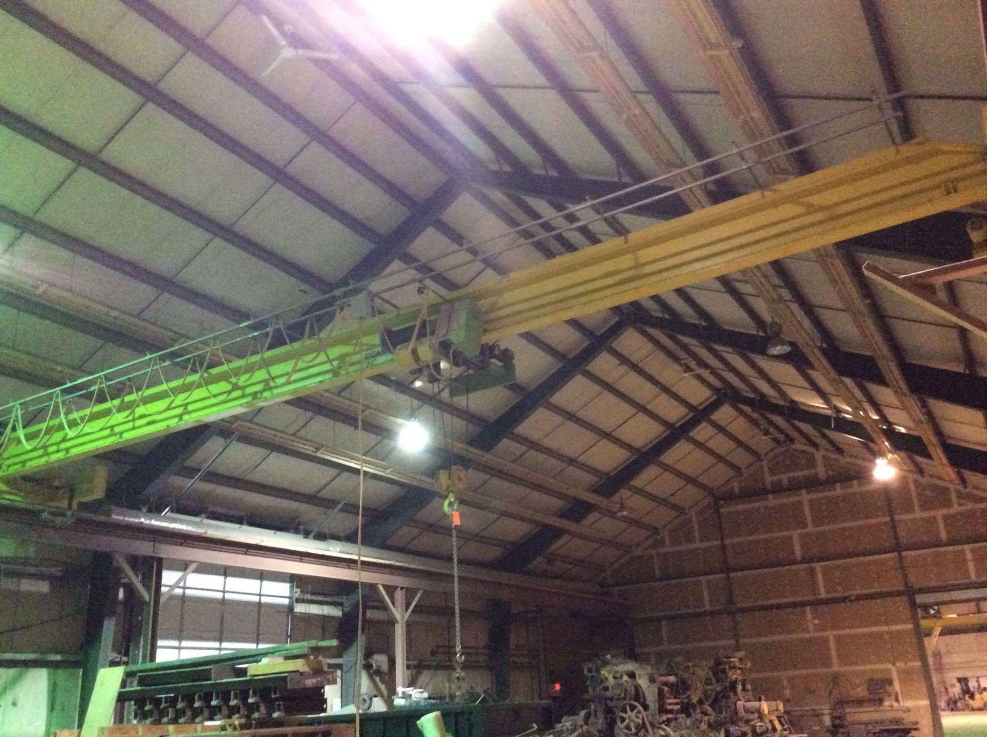 Rican 10-ton capacity overhead crane system with controls and support rails