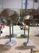 Lot of (4) industrial shop fans, 30" diameter