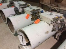 Lot of (3) Heat Wagon propane heaters, m/n 18006, 750,000 BTU/hr