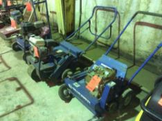 Lot of (3) Bluebird Easyscape commercial lawn equipment - includes (2) P18 lawn combers: (1) operabl