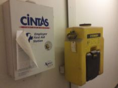 Emergency eyewash station and first aid kit