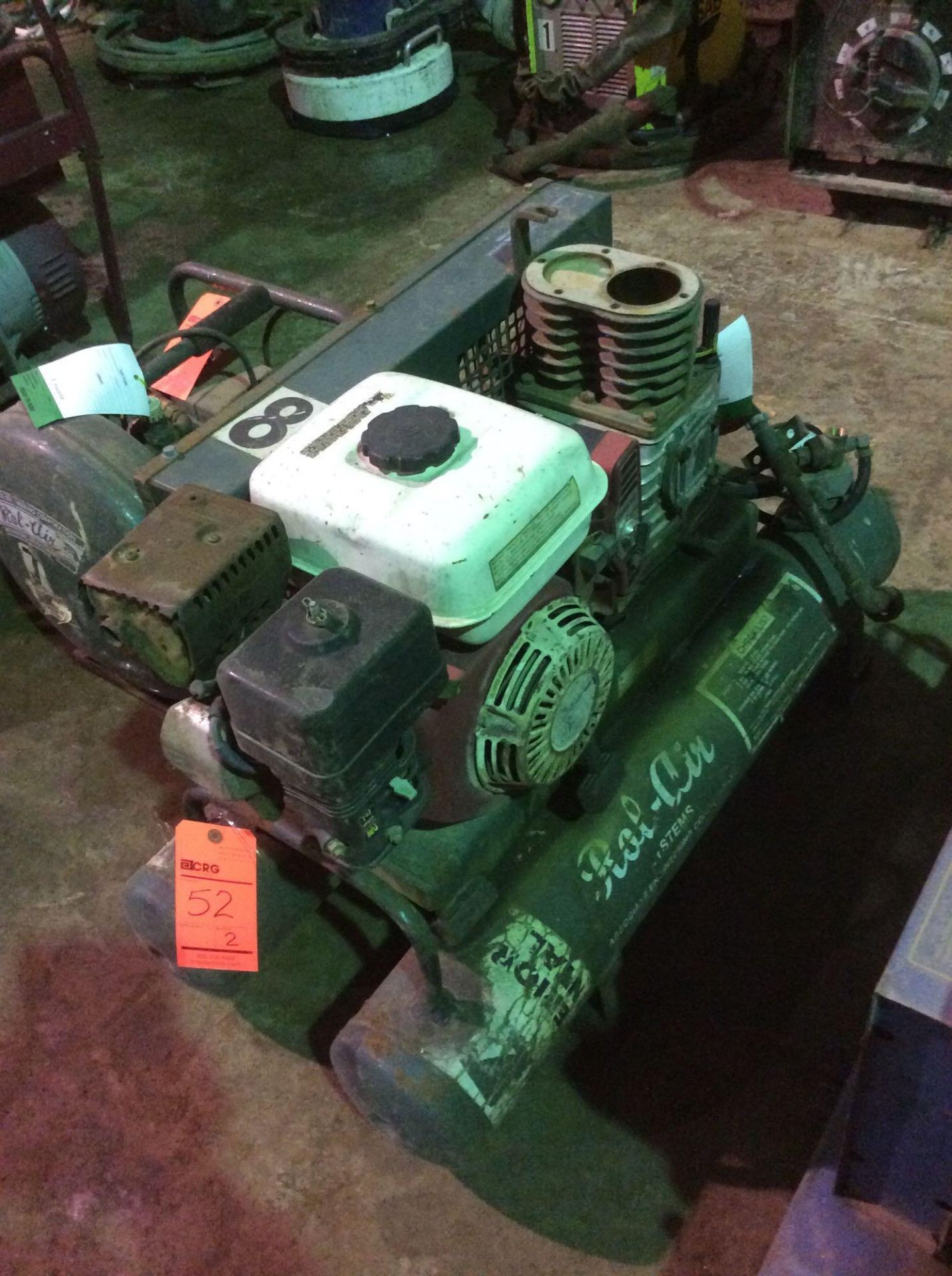 Lot of (2) Rol-Air portable air compressors - includes (1) Rol-Air gas-powered with Honda 5.5-HP eng - Image 2 of 2