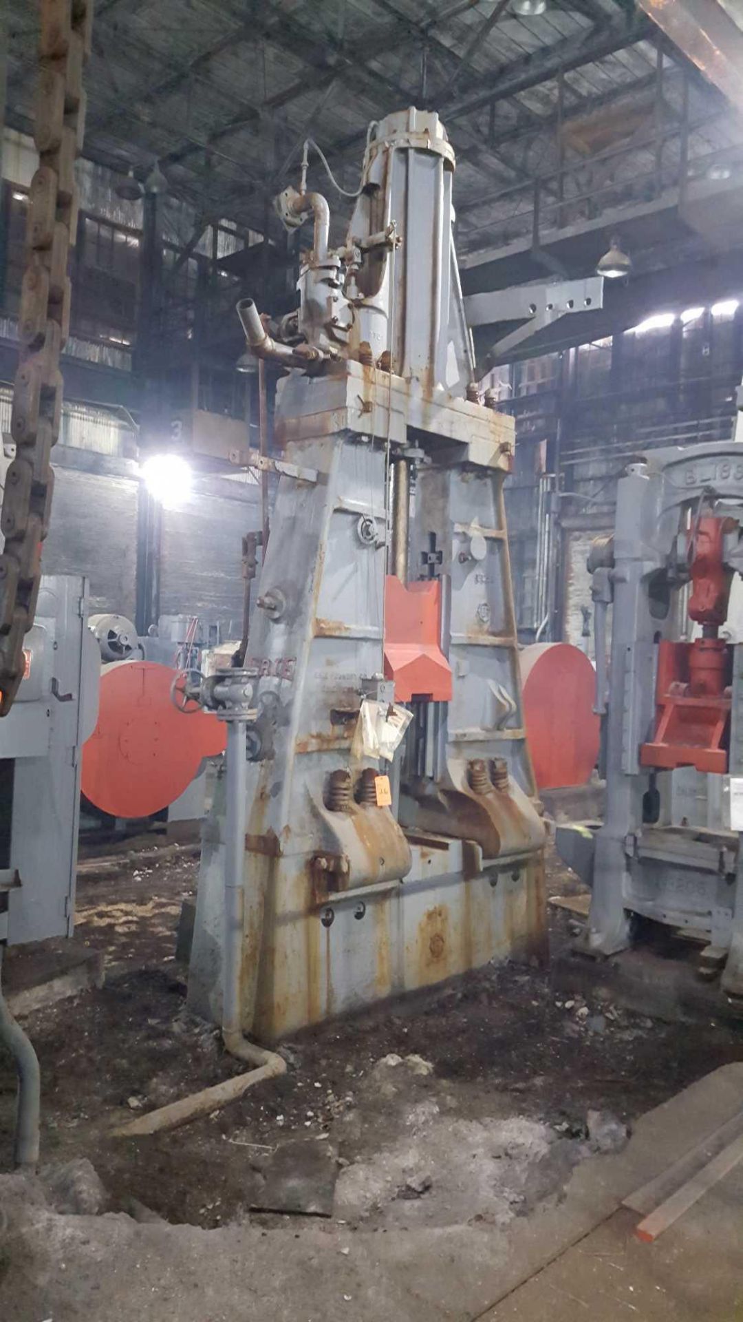 Erie Foundry Company Hammer, forging, guided Ram, 2000 fell blow, 36 inch stroke, serial number