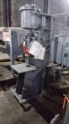 Boston Naval Shipyard manufactured, pneumatic vertical C frame press, 11000 pound, 7 inch strok