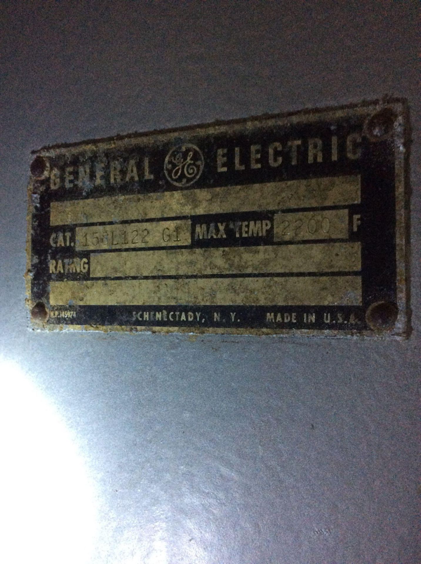 G E rotary oven, catalog number 158L122, 2200* F cap.data plate missing, data unavailable. - Image 5 of 6