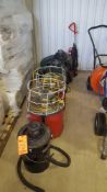 Lot of six assorted vacuums, three specific for ash vacuuming