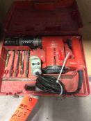 Hilti model TE 22, Rotary hammer drill, with case and bits