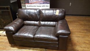 Leather loveseat