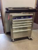 One Kobalt, 6 drawer, portable aluminum tool box, with contents of assorted tools.