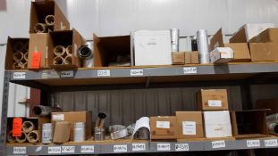 Lot of assorted Ventis 3" ductwork, 2 shelves. See photo for complete list.