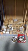 Lot of assorted brass, copper, iron, and PVC fittings etc.