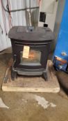 Harman free-standing pellet stove, model absolute 43, serial number 127014 8 used to heat garage, as