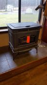 Hampton, model GC60, pellet stove, serial number na, 55000 BTUs, 76.6% efficient, 60 lb Hopper, heat