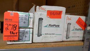 Lot of 4 assorted flat plate heat exchangers.