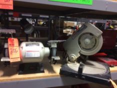 Lot contains one Performance Tool 6" dbl end bench grinder and one Black & Decker 8 1/4" compound mi