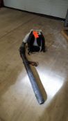 Stihl, model BR550 gas powered, backpack type, leaf blower, two-cycle.