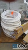 Lot of assorted insulated copper pipe, plastic tubing, PVC channeling, etc.