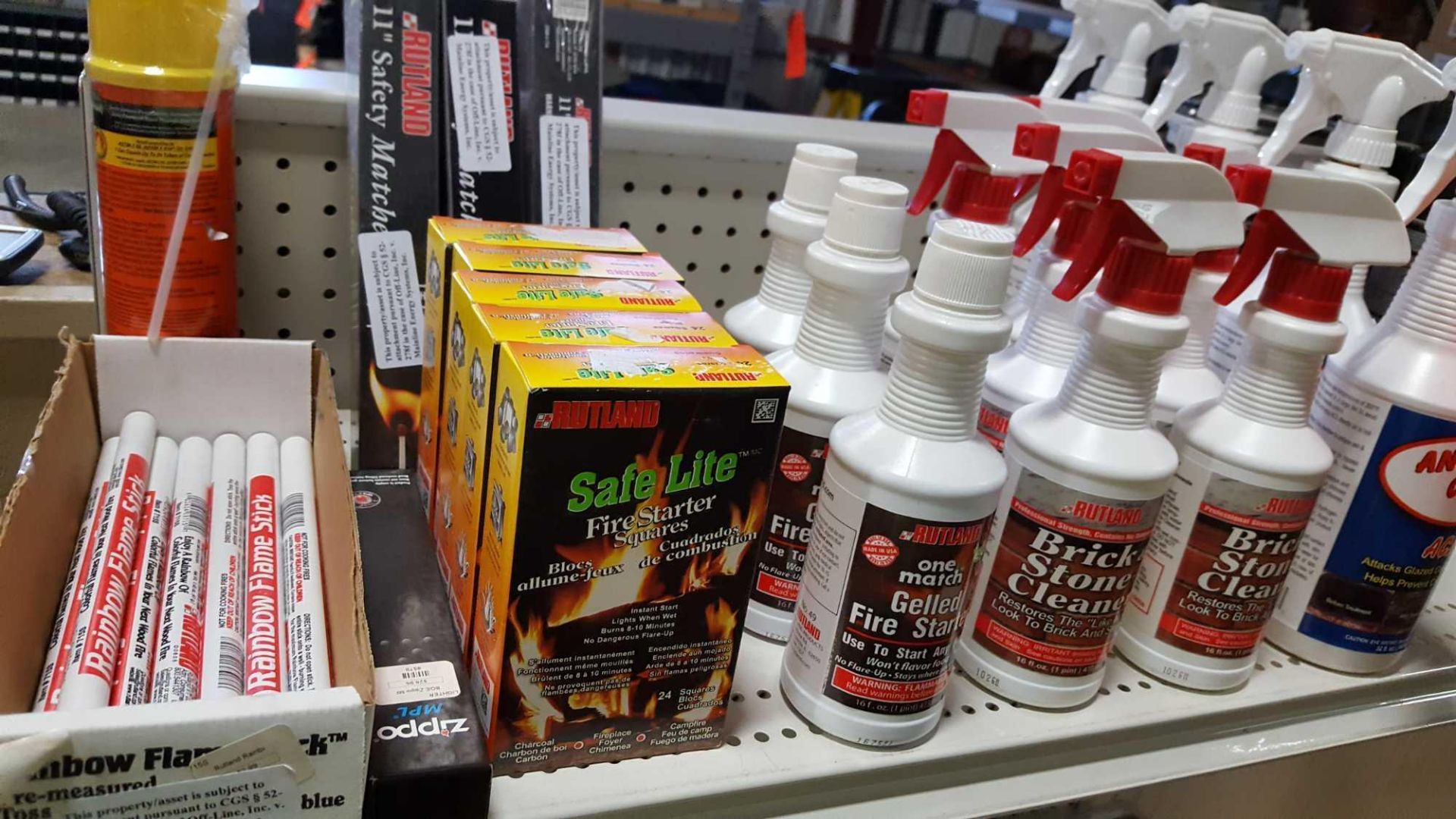 Lot of assorted caulk,fire starter, spray adhesive, safety gloves, Inhibitor plus, Brick.and stone/m - Image 3 of 5