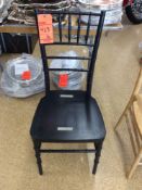 Lot of (80) Chiavari black resin colored chairs