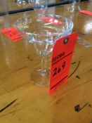 Lot of (179) 9 oz margarita glasses with (20) racks, add'l $8 fee per rack