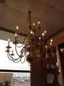 Brass 21- light chandellier