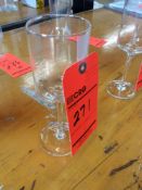 Lot of (150) CK 12 oz wine glasses with (7) racks, add'l $8 fee per rack