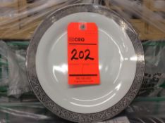 Lot of (260) Platinum trim 10 3/4" dinner plates