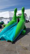 Dinosaur slip and slide inflatable