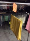 Lot of assorted gold linens including: (124) 61" x 61" gold visa; (62) 81" x 81" gold visa; (74) 54"