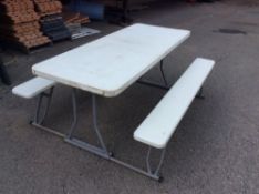 Lot of (10) 6' Samsonite plastic folding picnic table