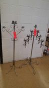 Lot of (4) assorted candelabras including (1) 7 light floor, (1) 3 Light Unity, both chrome