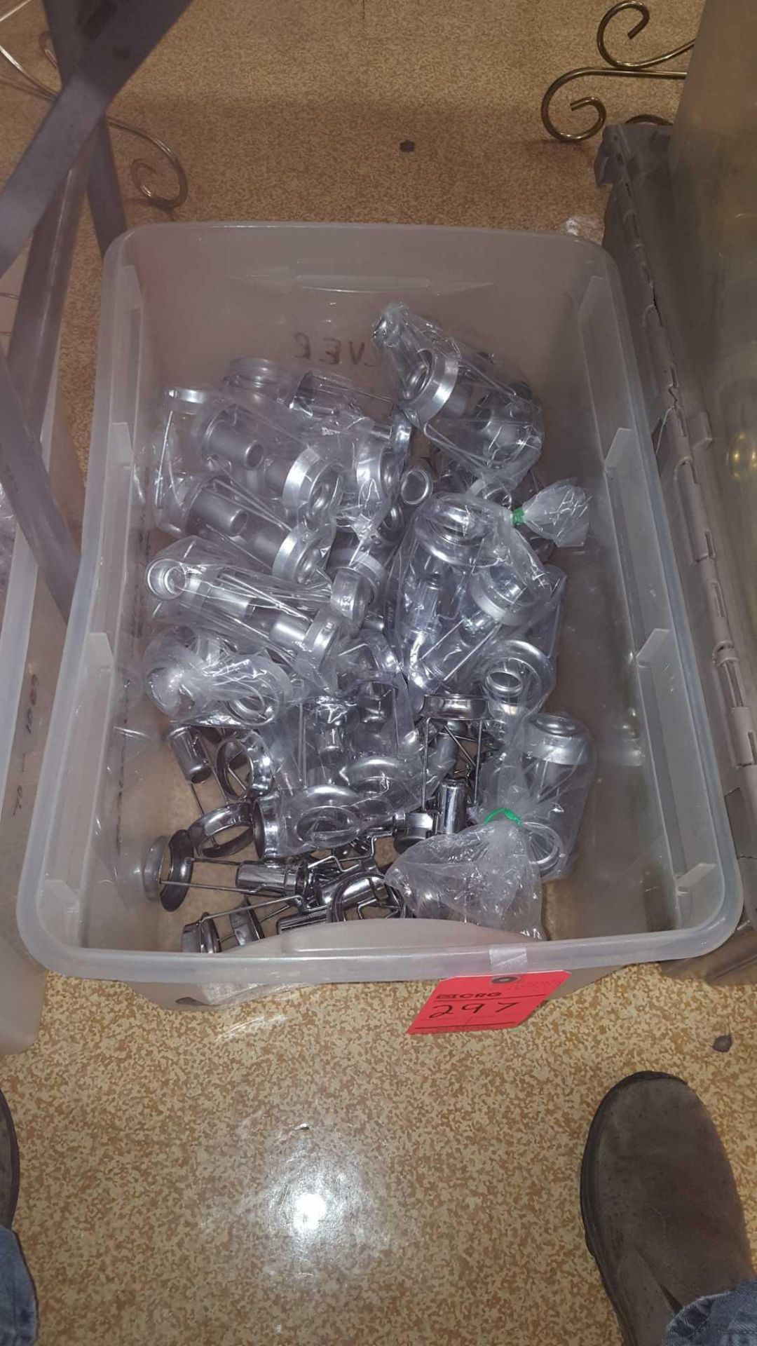 Lot of (95) 4 1/2" chrome candle followers - Image 2 of 2
