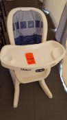 Lot of (4) Graco adjustable white plastic high chairs