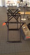 Lot of (3) black metal saw stands