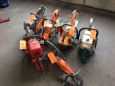Lot of (6) asst cut off saws (AS IS CONDITION)