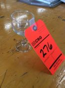 Lot of (166) 4 oz wine glasses wih (5) racks, add'l $8 fee per rack