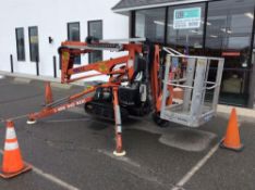 40' Z Boom Aerial Lift - Tracked Lifts - Platform basket port all terrain man lift, 4' x 7" rubber