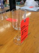 Lot of (235) CK 12 oz wine glasses with (10) racks, add'l $8 fee per rack