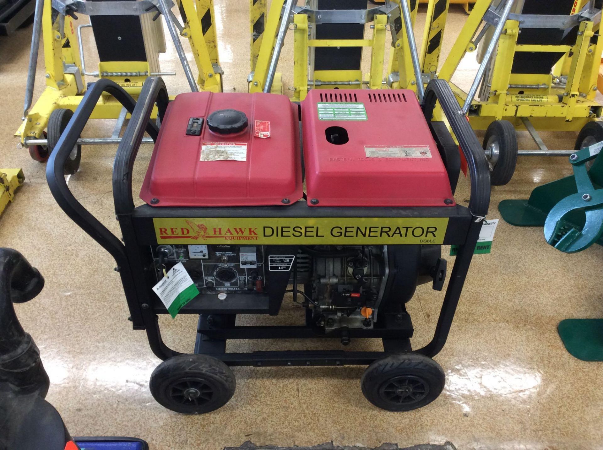 Red Hawk diesel generator, mn DG6LE, 6000 watts