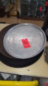Lot of (60) asst oval busting/serving trays including (50) black and brown plastic and (10) 19" x