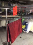 Lot of assorted burgundy iridescent tablecloths including: (11) 120" round; (3) 90" round; (5) 90" x